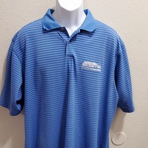 Skeeter boats blue Adidas men's golf shirt